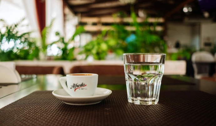 water filled cup